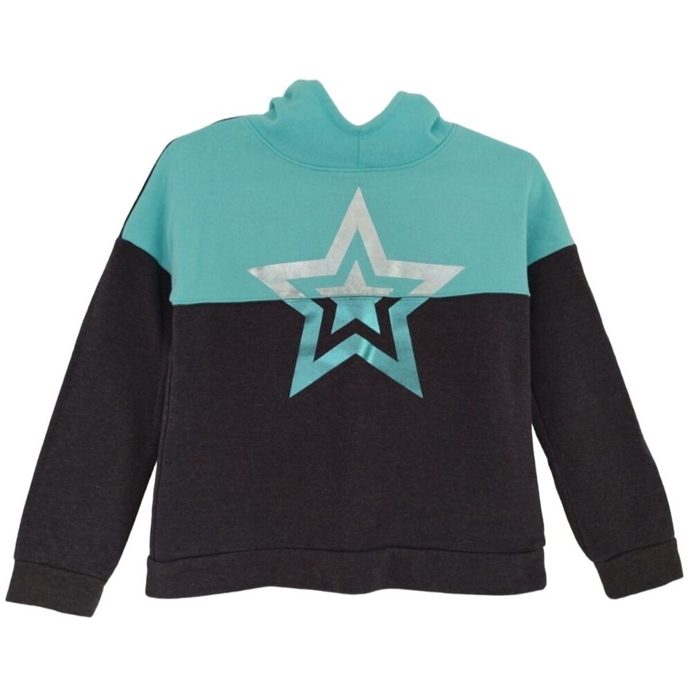 Xersion Girls Pullover Hoodie Sweatshirt Star Design Size L 14 Kids Casual.